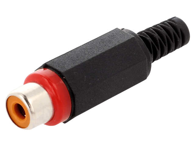 Afbeelding van RCA kabelbus pvc tule zwart rood Lumberg